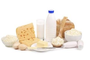 Milk, cheese, bread, and other dairy